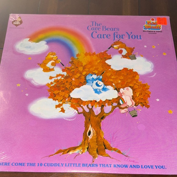 Care Bears Other - Care Bears Vinyl Record with Colorful Cover Vintage